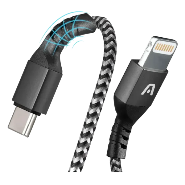 06 ARG-CB-0024BK-04 Cable Carga Rápida Usb C Para Lightning Argomtech 18w 1.8m